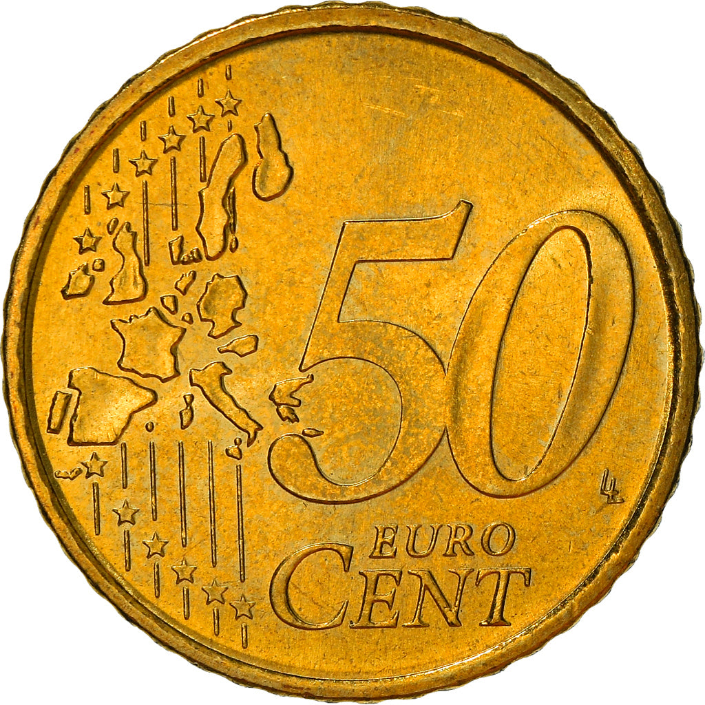 Portugal, 50 Euro Cent, 2002, Lisbon, UNC, Tin, KM:745