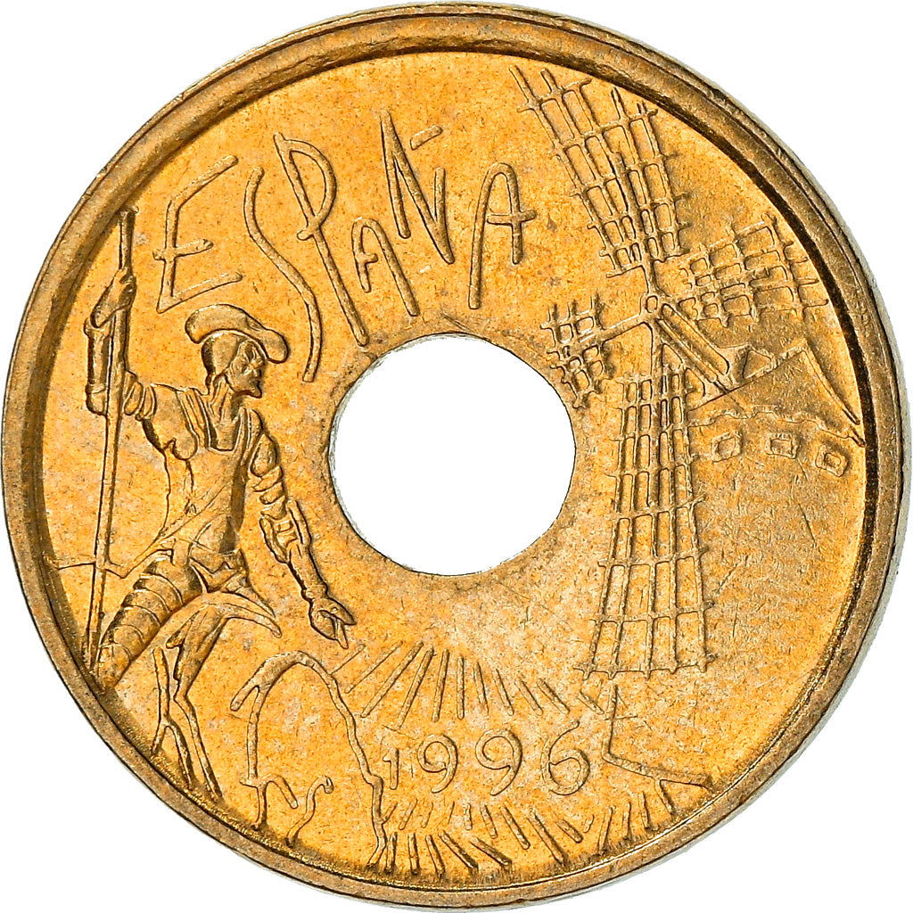 Münze, Spanien, Juan Carlos I, 25 Pesetas, 1996, Madrid, VZ+, Aluminum-Bronze