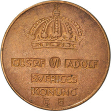Moneta, Svezia, Gustaf VI, 5 Öre, 1954, MB+, Bronzo, KM:822