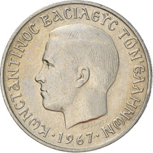 Monnaie, Grèce, Constantine II, 2 Drachmai, 1967, TTB+, Copper-nickel, KM:90