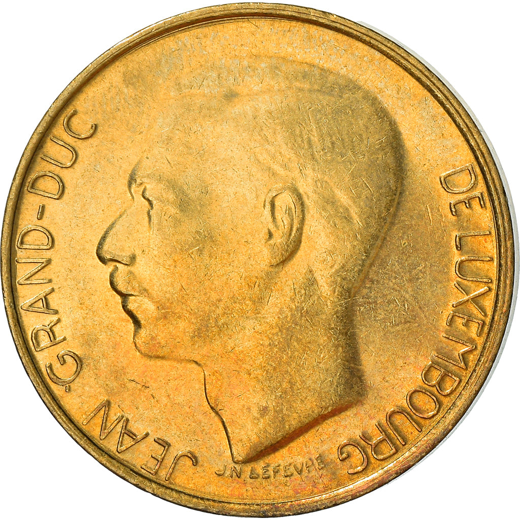 Coin, Luxembourg, Jean, 5 Francs, 1989, AU(50-53), Aluminum-Bronze, KM:65