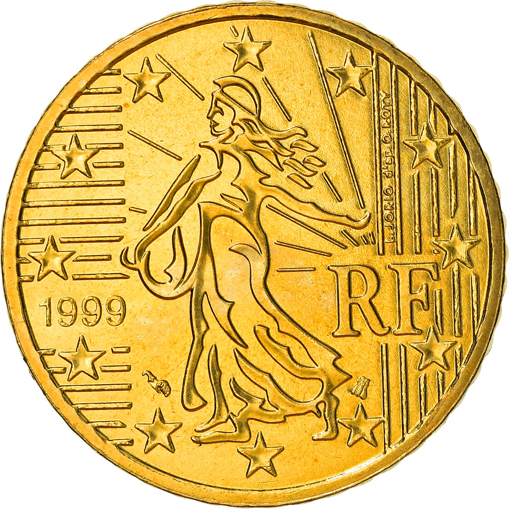 France, 50 Euro Cent, 1999, Paris, SPL+, Laiton, KM:1287
