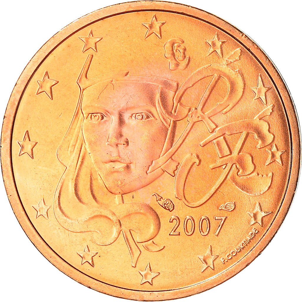Frankrijk, 2 Euro Cent, 2007, Paris, PR+, Copper Plated Steel, KM:1283