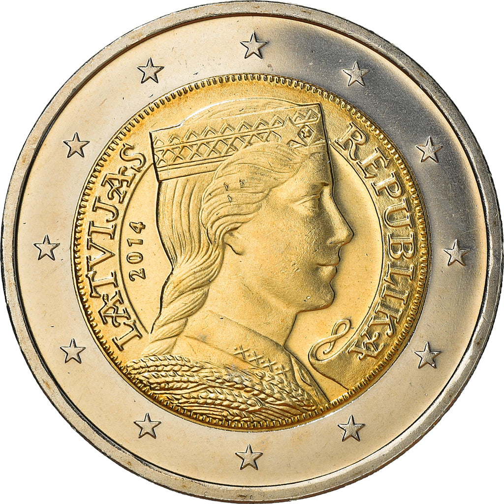 Letland, 2 Euro, 2014, PR+, Bi-Metallic