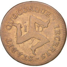 Île de Man, James Stanley, 1 Penny, 1733, KM 5a