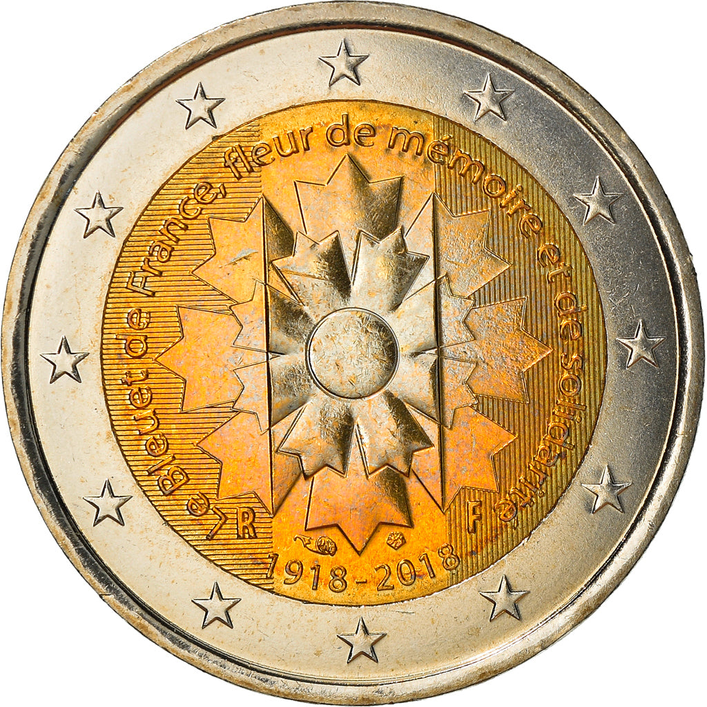 Francia, 2 Euro, Le Bleuet de France, 2018, Paris, BB+, Bi-metallico