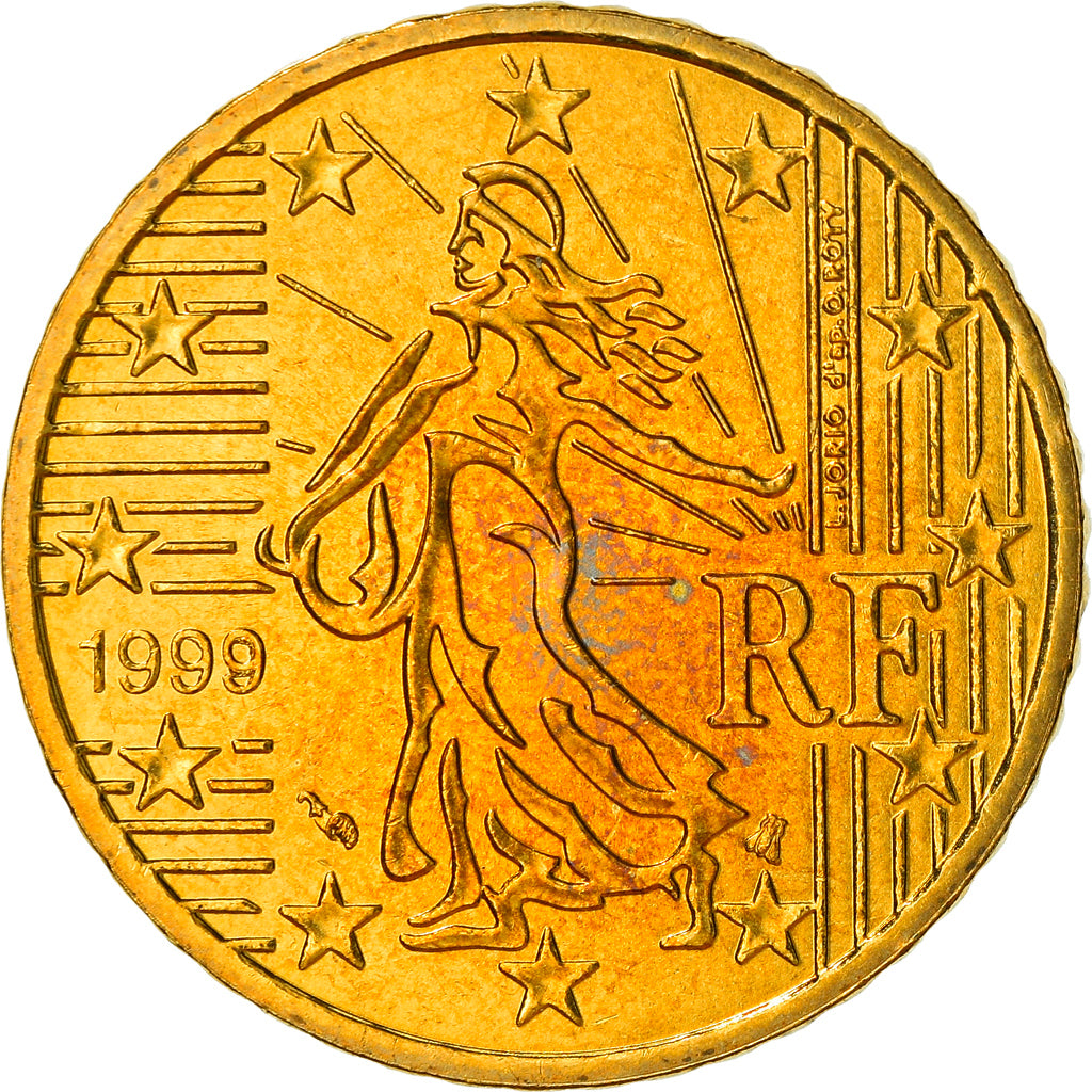 France, 50 Euro Cent, 1999, Paris, SUP+, Laiton, KM:1287