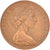 Moneda, Australia, Elizabeth II, 2 Cents, 1974, MBC, Bronce, KM:63