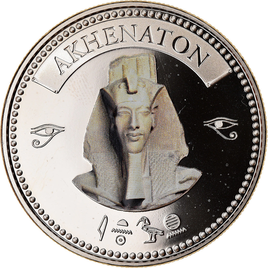 Egypt, Medal, Trésors d'Egypte, Akhenaton, MS(65-70), Copper-nickel