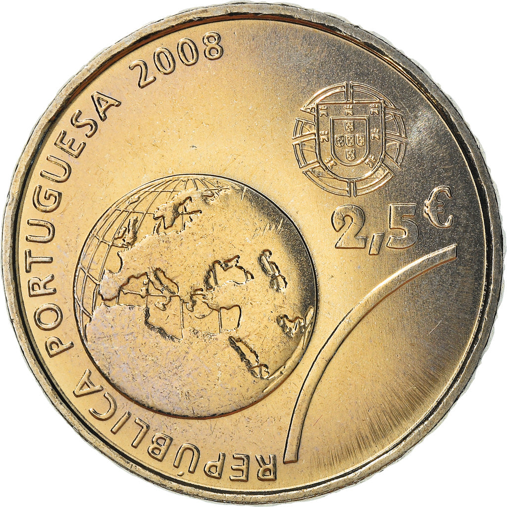 Moneta, Portogallo, 2.5 EURO, 2008, SPL+, Rame-nichel