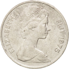 Moneta, Fiji, Elizabeth II, 10 Cents, 1975, EF(40-45), Miedź-Nikiel, KM:30