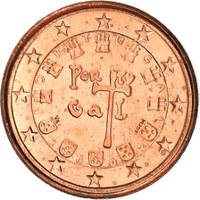 Portugal, Euro Cent, 2002, Lisbon, MBC+, Cobre chapado en acero, KM:740