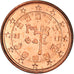 Portugal, Euro Cent, 2002, Lisbon, MBC+, Cobre chapado en acero, KM:740