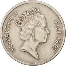 Monnaie, Fiji, Elizabeth II, 20 Cents, 1987, TTB, Copper-nickel, KM:53