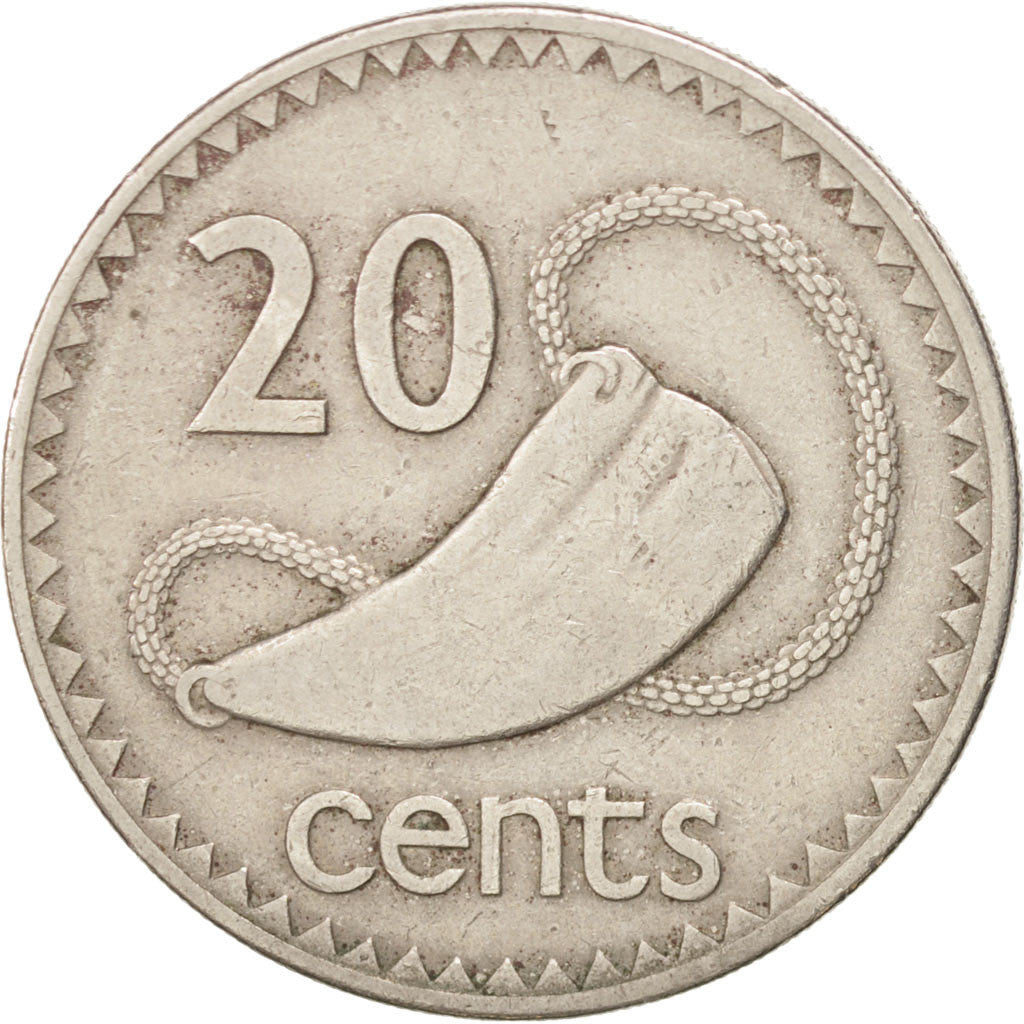 Monnaie, Fiji, Elizabeth II, 20 Cents, 1987, TTB, Copper-nickel, KM:53