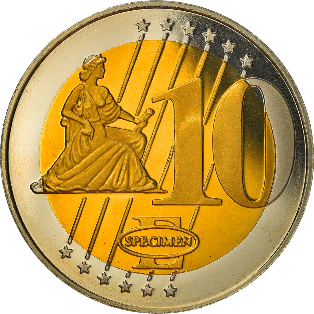 França, Medal, 10 Euro Essai, France, 2007, unofficial private coin, MS(65-70)