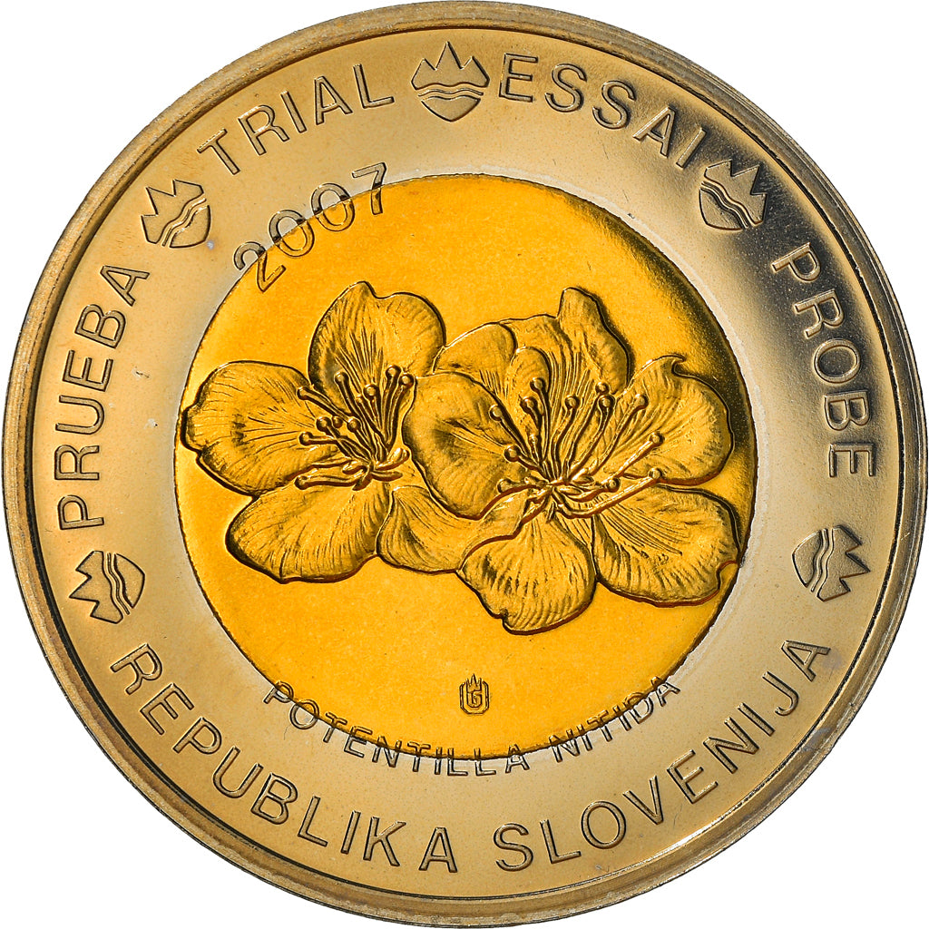 Slowenien, Medaille, Essai 2 euros, 2007, unofficial private coin, STGL