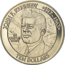 Moneta, Liberia, 10 Dollars, 2003, John F. Kennedy, FDC, Rame-nichel