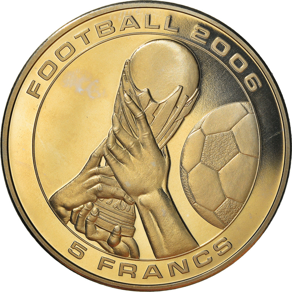 Moneta, CONGO, REPUBBLICA DEMOCRATICA DEL, 5 Francs, 2006, Coupe du monde de