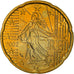 France, 20 Euro Cent, 2002, Paris, SPL+, Laiton, Gadoury:5., KM:1286