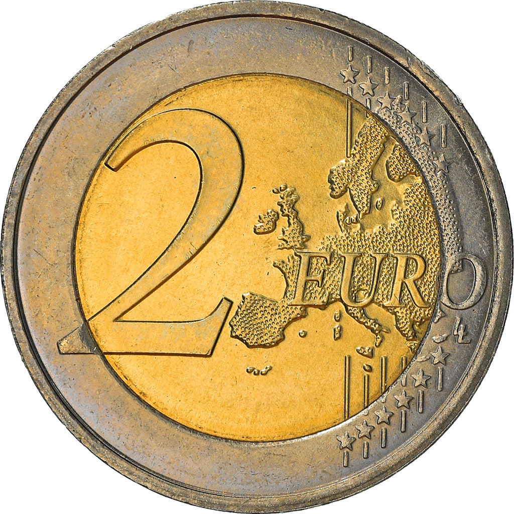 Malta, 2 Euro, 2008, Paris, Colourized, UNZ, Bi-Metallic, KM:132
