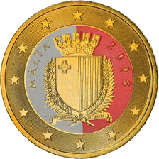 Malta, 50 Euro Cent, 2008, Paris, Colourized, SPL, Ottone, KM:130
