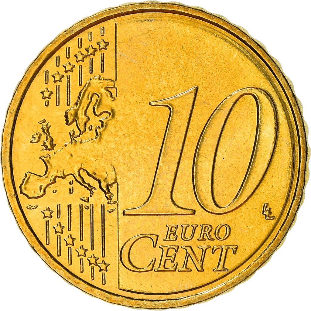 Malta, 10 Euro Cent, 2008, Paris, Colourized, MS(64), Latão, KM:128