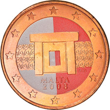 Malta, 5 Euro Cent, 2008, Paris, Colourized, SPL+, Acciaio placcato rame, KM:127