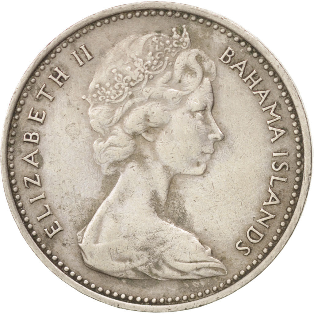 BAHAMAS, 5 Cents, 1969, KM #3, EF(40-45), Copper-Nickel, 21, 3.96
