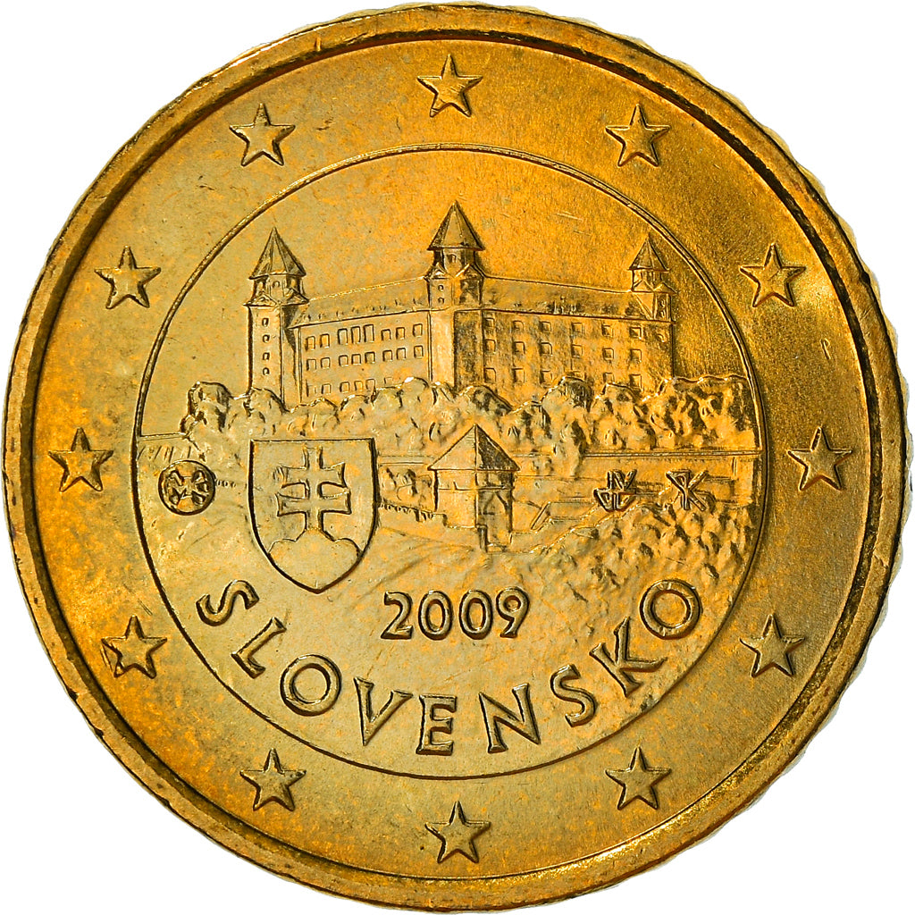 Slovacchia, 50 Euro Cent, 2009, Kremnica, SPL, Ottone, KM:100