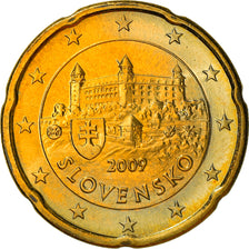 Slovaquie, 20 Euro Cent, 2009, Kremnica, SUP+, Laiton, KM:99