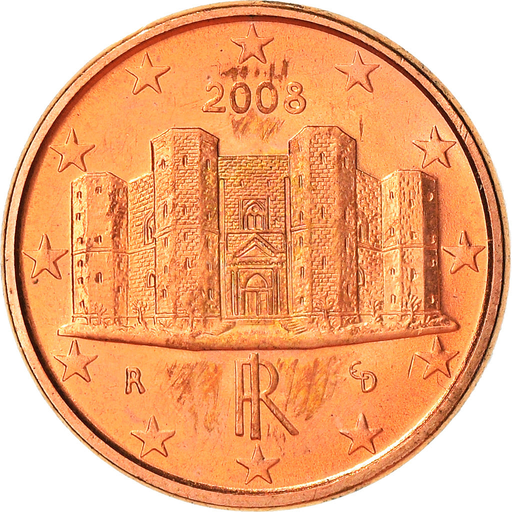 Italien, Euro Cent, 2008, Rome, VZ, Copper Plated Steel, KM:210