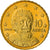 Grécia, 10 Euro Cent, 2008, Athens, MS(64), Latão, KM:211