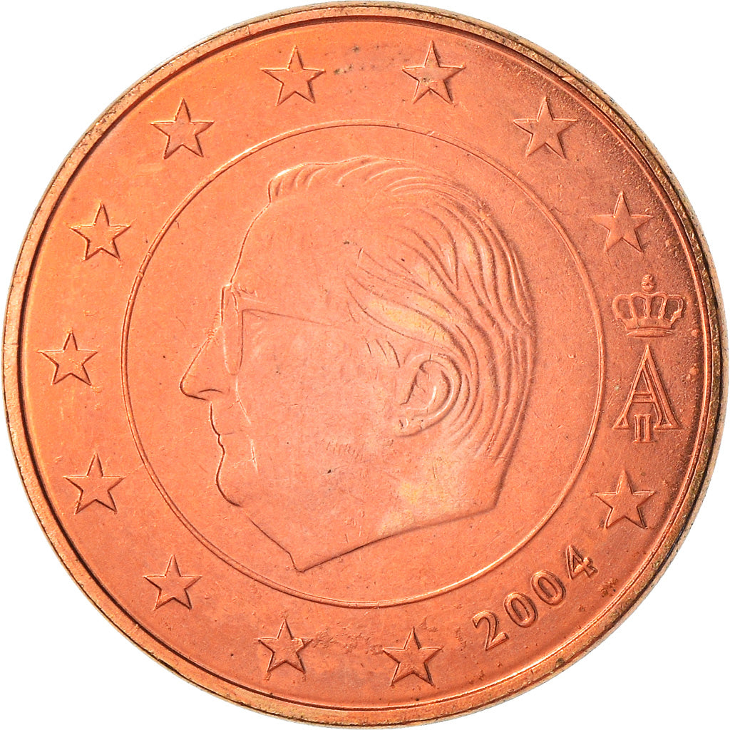 Bélgica, 5 Euro Cent, 2004, Brussels, MBC+, Cobre chapado en acero, KM:226