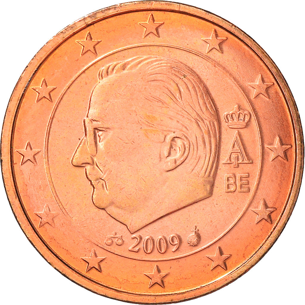 Belgio, 2 Euro Cent, 2009, Brussels, SPL, Acciaio placcato rame, KM:275