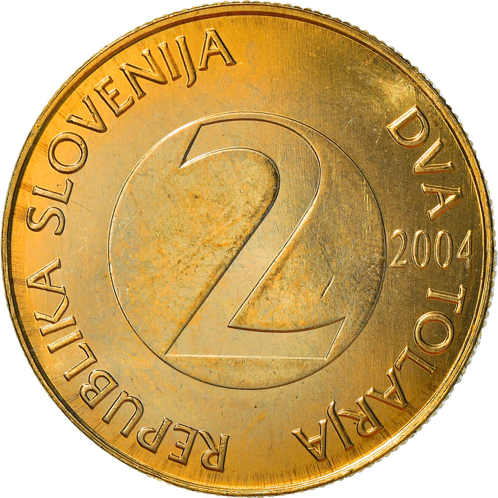 Moneta, Slovenia, 2 Tolarja, 2004, SPL, Nichel-ottone, KM:5