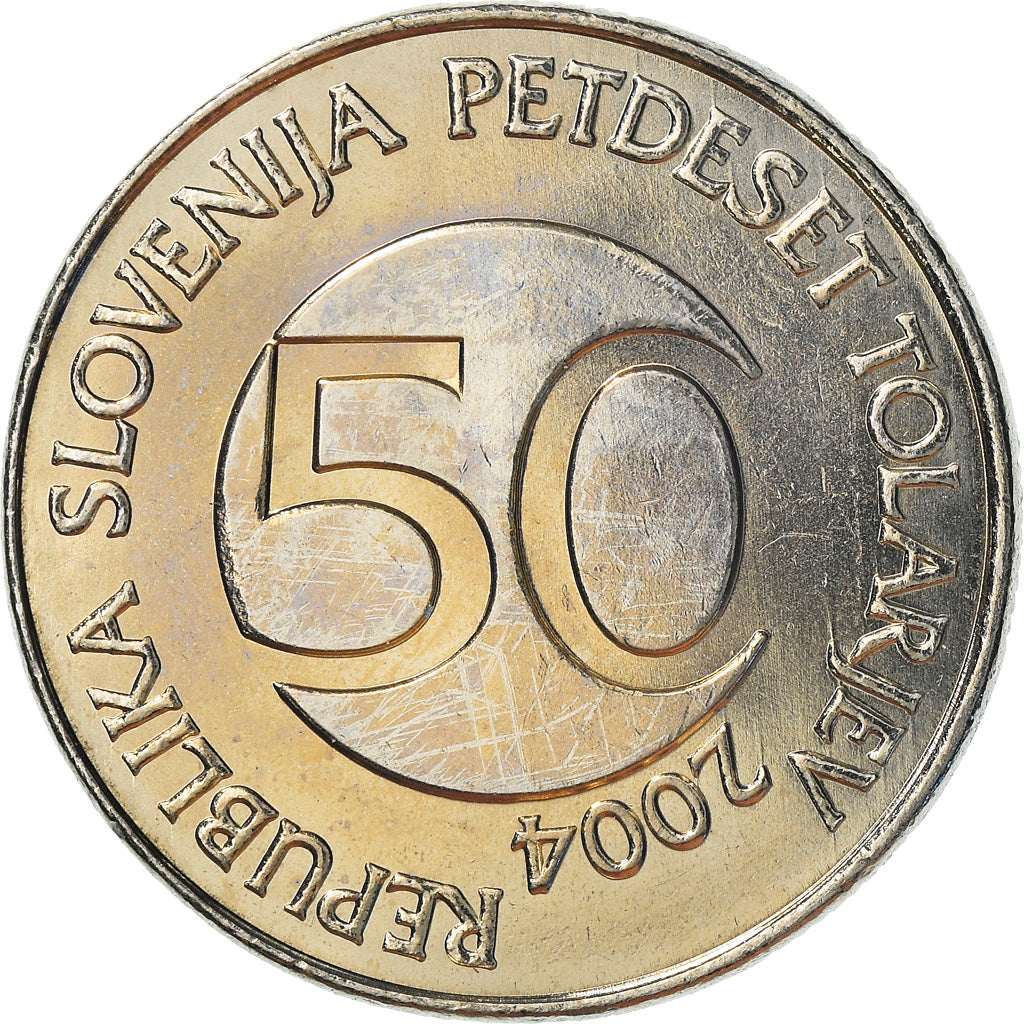 Moneta, Slovenia, 50 Tolarjev, 2004, Kremnica, SPL, Rame-nichel, KM:52