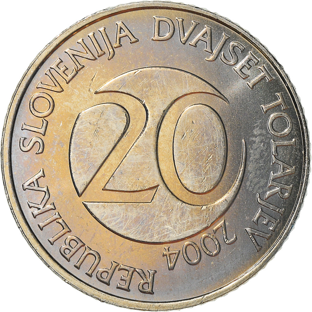 Monnaie, Slovénie, 20 Tolarjev, 2004, Kremnica, SPL+, Copper-nickel, KM:51