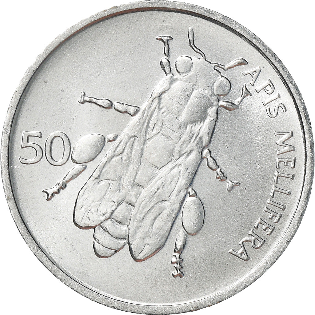 Moneta, Slovenia, 50 Stotinov, 1993, SPL+, Alluminio, KM:3
