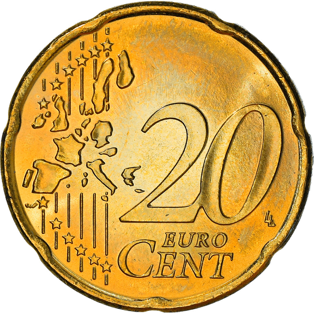 Finlandia, 20 Euro Cent, 2001, Vantaa, BB+, Ottone, KM:102