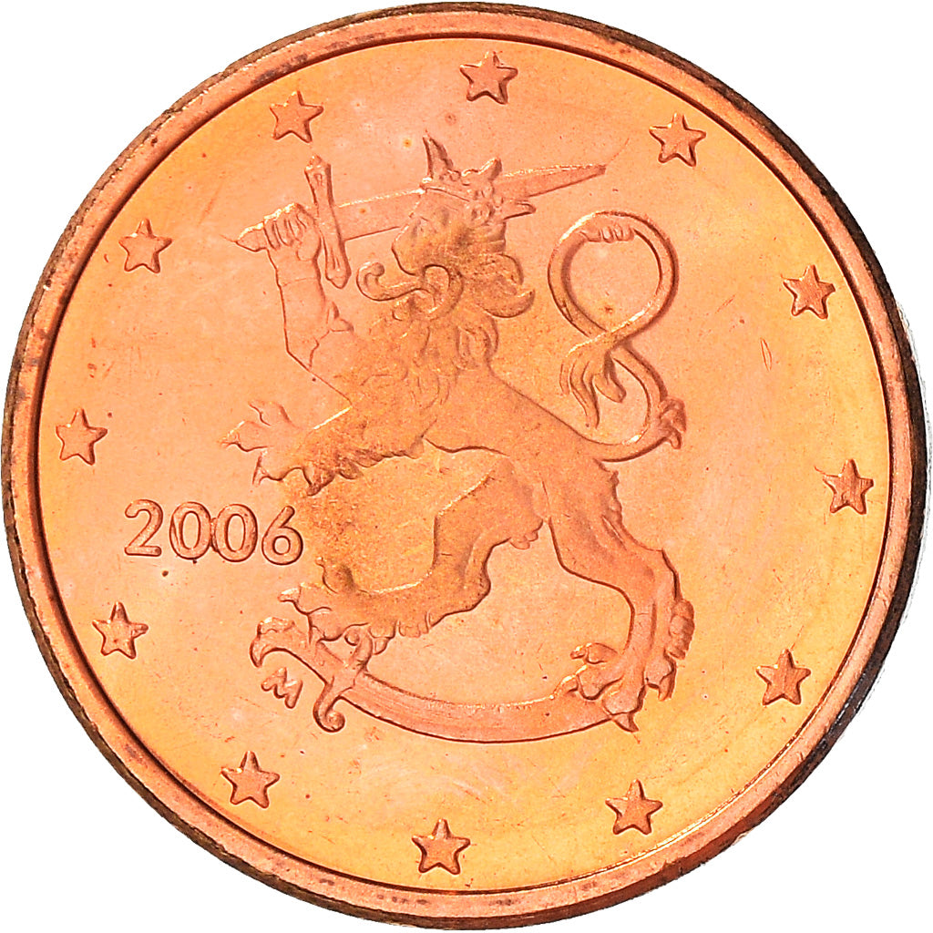 Finlandia, Euro Cent, 2006, Vantaa, BB+, Acciaio placcato rame, KM:98