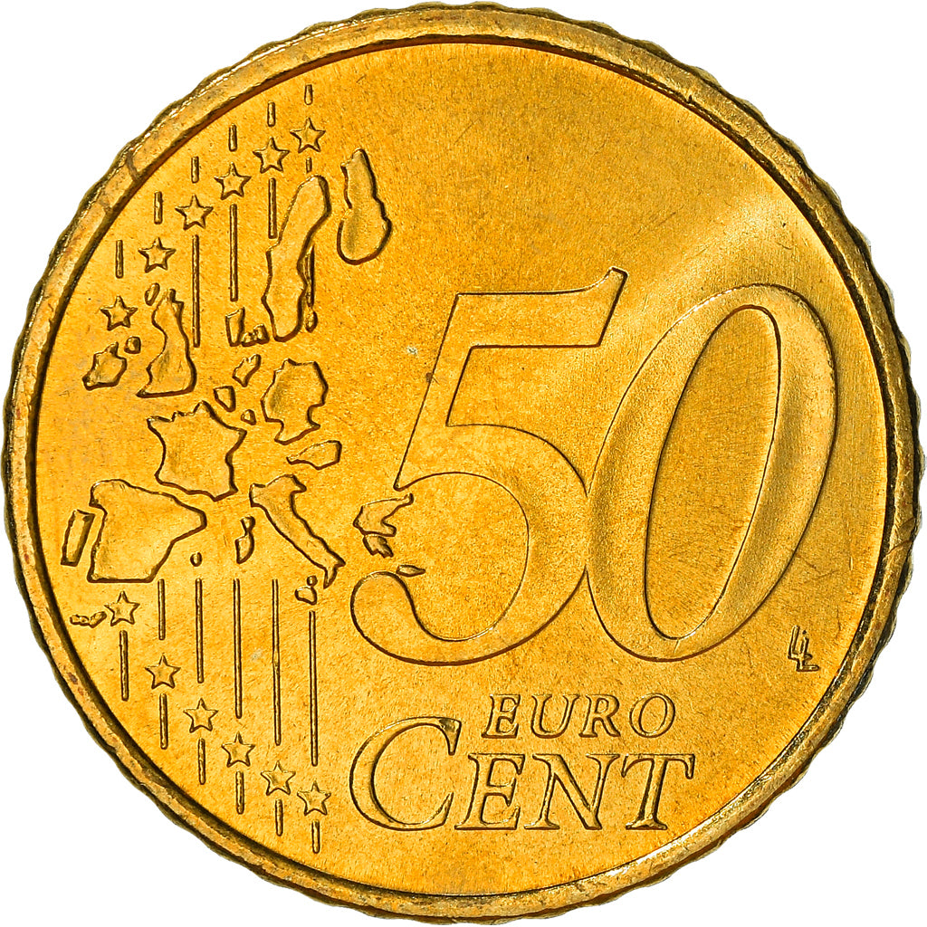 Portogallo, 50 Euro Cent, 2002, Lisbon, SPL+, Ottone, KM:745