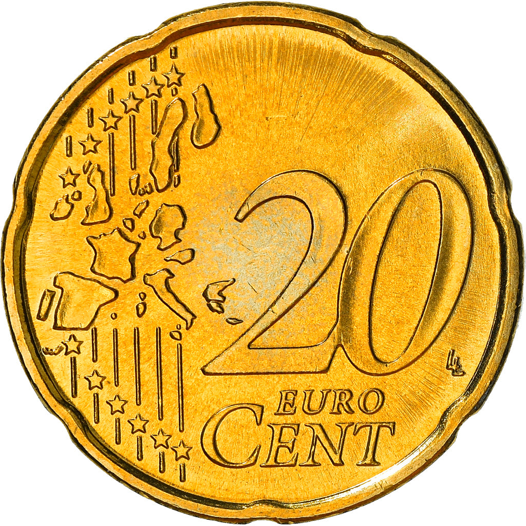 Portugal, 20 Euro Cent, 2006, Lisbon, MS(64), Mosiądz, KM:744