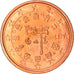 Portogallo, 2 Euro Cent, 2004, Lisbon, BB+, Acciaio placcato rame, KM:741