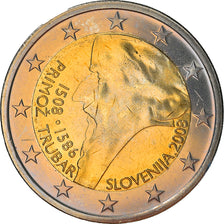 Slowenien, 2 Euro, Primoz Trubar, 2008, Vantaa, VZ+, Bi-Metallic, KM:80