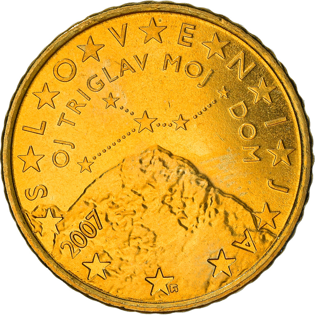 Slowenien, 50 Euro Cent, 2007, UNZ+, Messing, KM:73