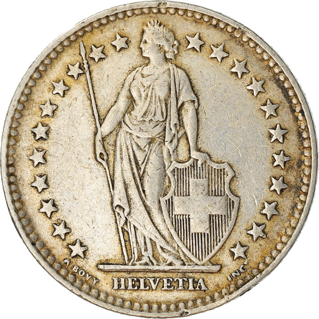 Moeda, Suíça, 2 Francs, 1940, Bern, EF(40-45), Prata, KM:21