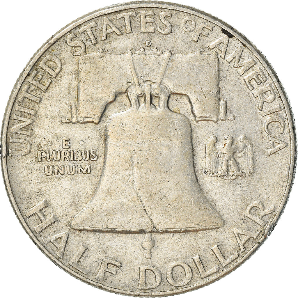 Coin, United States, Franklin Half Dollar, Half Dollar, 1963, U.S. Mint, Denver