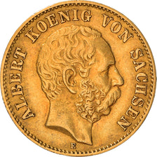 Monnaie, Etats allemands, SAXONY-ALBERTINE, Albert, 20 Mark, 1876, Dresde, TTB