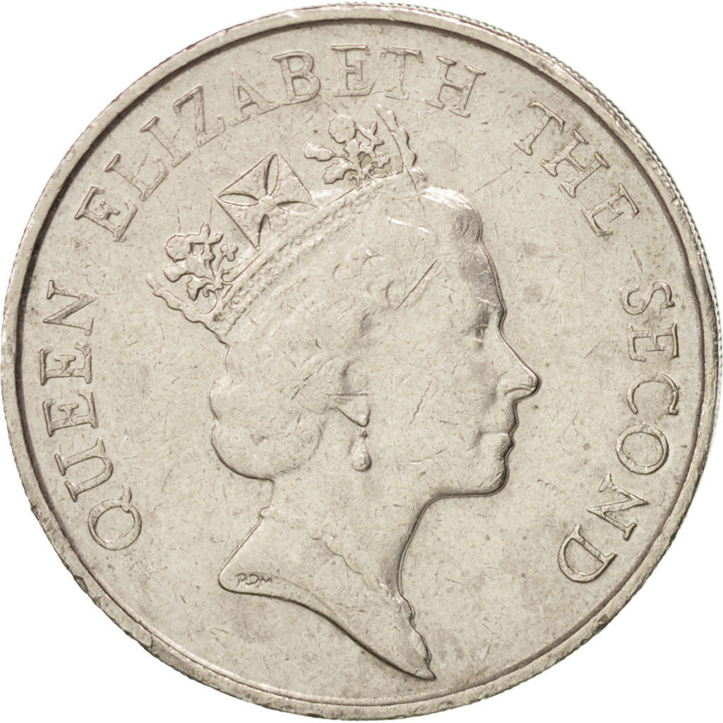 HONG KONG, 5 Dollars, 1987, KM #56, AU(50-53), Copper-Nickel, 27, 13.50